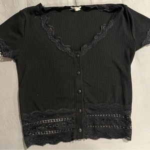 black lace top